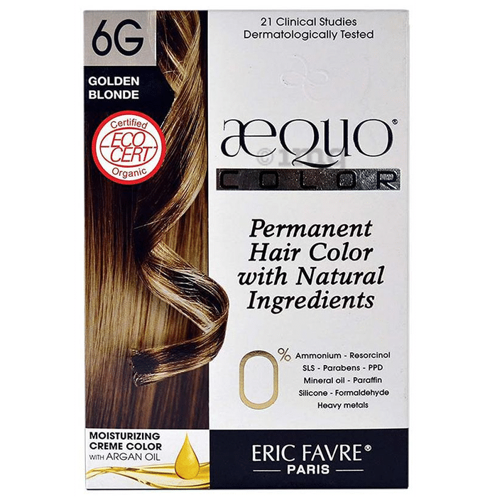Aequo Permanent Hair Color with Natural Ingreidents Golden Blonde