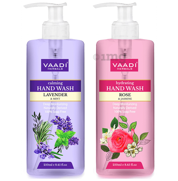 Vaadi Herbals Combo Pack of Calming Handwash and Hydrating Handwash (250ml Each)