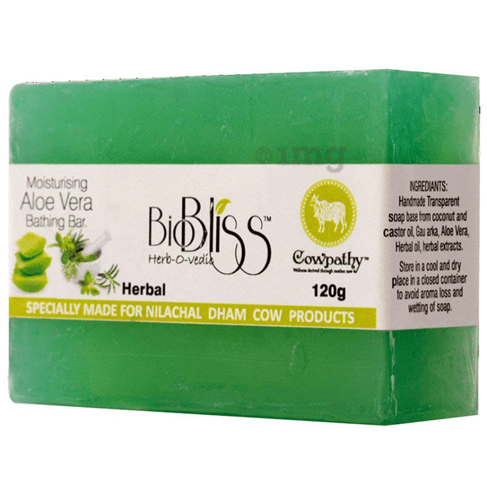 Cowpathy Bibliss Distilled Cow Urine Based Aloe Vera Soap Herbal