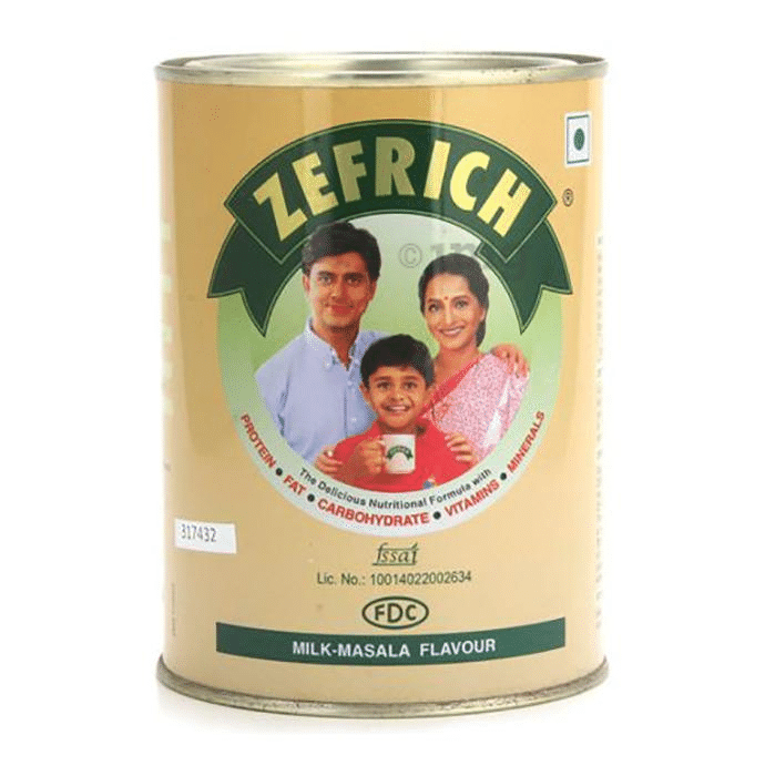 Zefrich Protein Nutritional Formula with Vitamins & Minerals | Flavour Milk Masala Powder