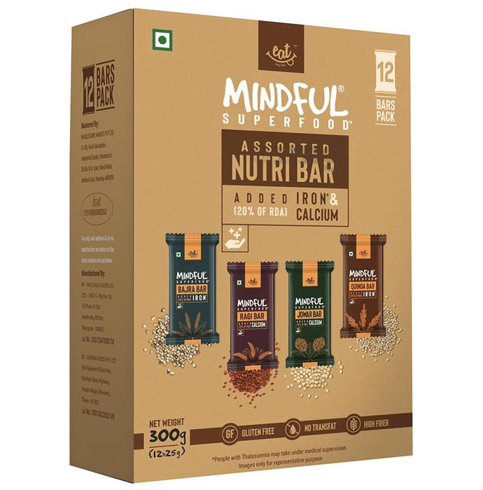 Eat Anytime Mindful Superfood Bar (25gm Each) Assorted Nutri