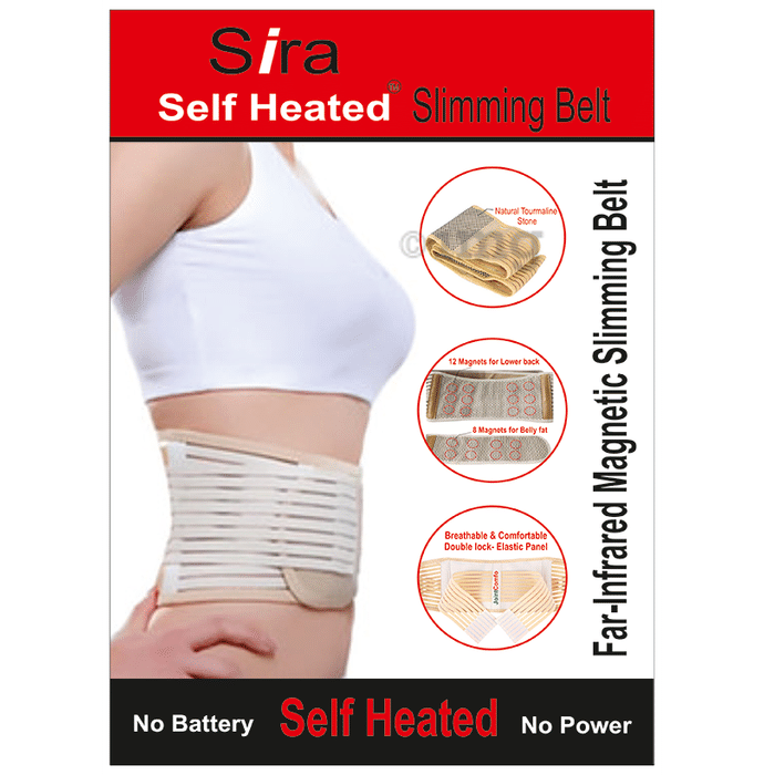 Sira Self Heated Tourmaline Slimming Belt Medium Beige