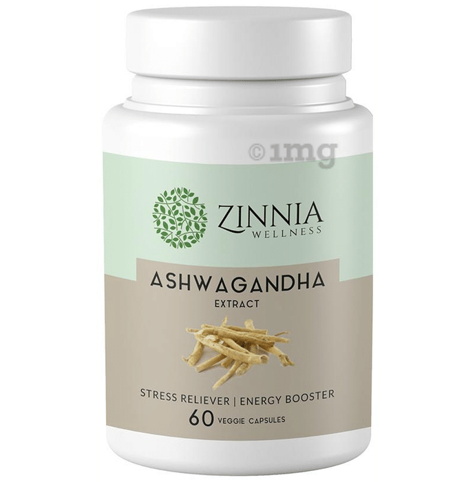 Zinnia Wellness Ashwagandha Extract Veggie Capsule