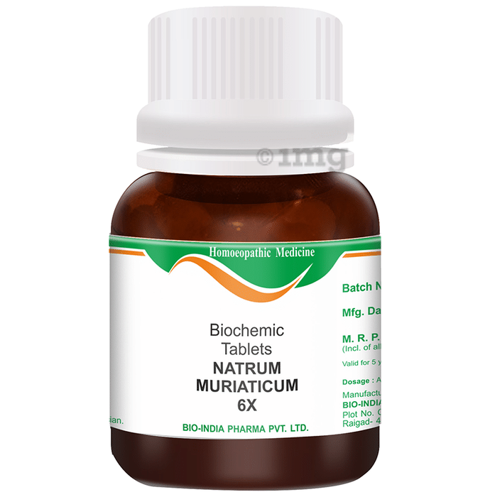 Bio India Natrum Muriaticum Biochemic Tablet 6X