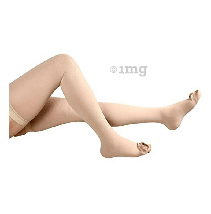 Ontex Instead Cotton Anti Embolism Stockings Thigh Length for DVT Prophylaxis Medium Beige