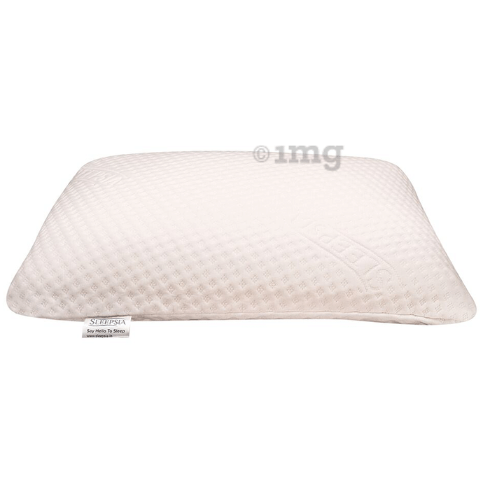 Sleepsia Gel Infused Small Viscos Memory Foam Pillow White