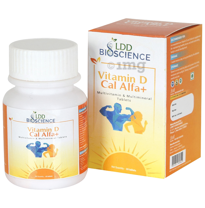 LDD Bioscience Vitamin D Cal Alfa+ | Multivitamin & Multimineral for Healthy Bones & Teeth | Tablet