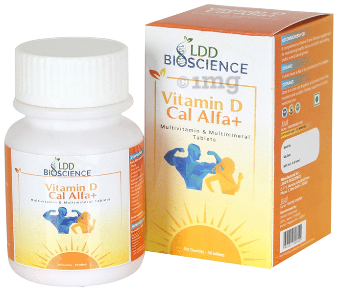 LDD Bioscience Vitamin D Cal Alfa+ | Multivitamin & Multimineral for Healthy Bones & Teeth | Tablet