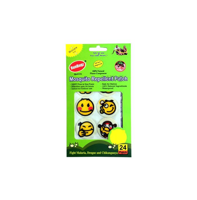 Runbugz Mosquito Repellent Patches-New Smiley
