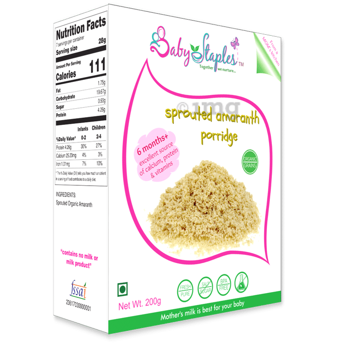 Baby Staples Organic Sprouted Amaranth Porridge