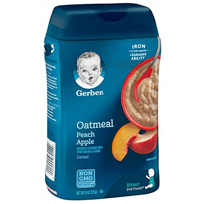 Gerber Oatmeal Cereal 2nd Foods Peach Apple