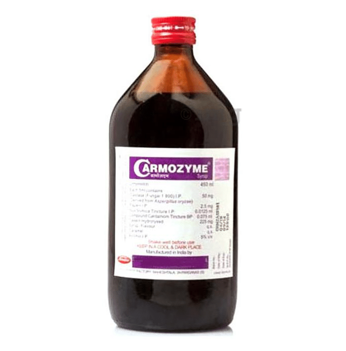 Carmozyme Liquid with Digestive Enzymes, Vitamin B2 & Niacinamide