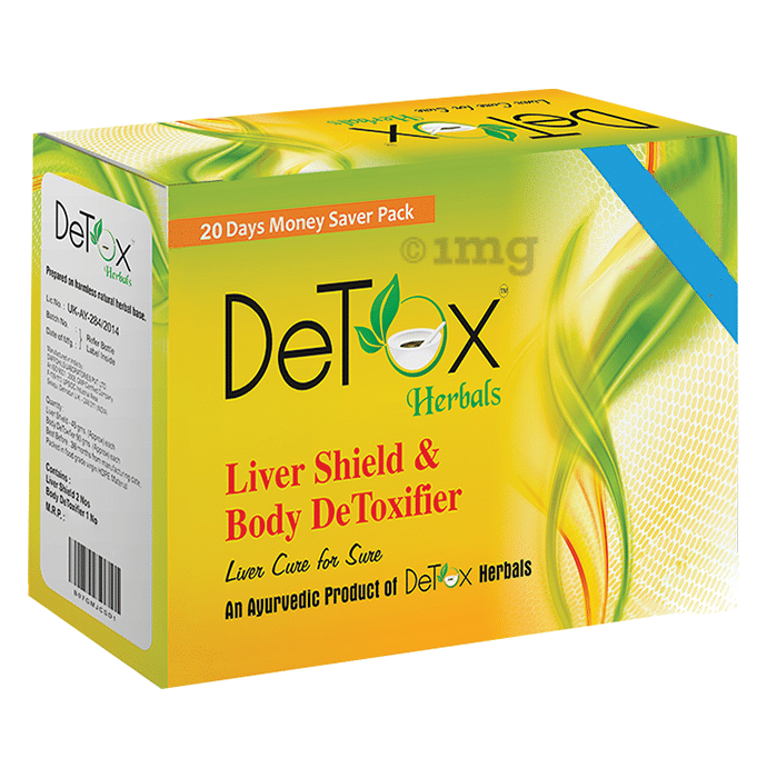 Detox Herbal Liver Shield & Body DeToxifier 20 Days Money Saver Pack