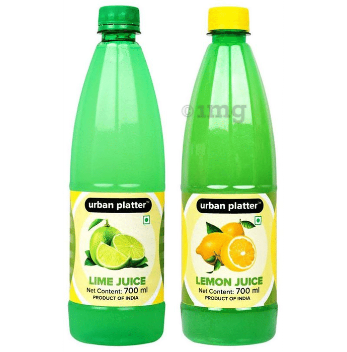 Urban Platter Combo Pack of Lemon Juice and Lime Juice (700ml Each)