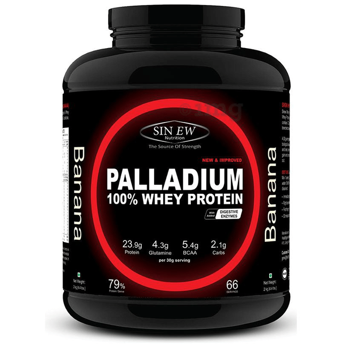 Sinew Nutrition Palladium 100% Whey Protein with Digestive Enzymes Banana