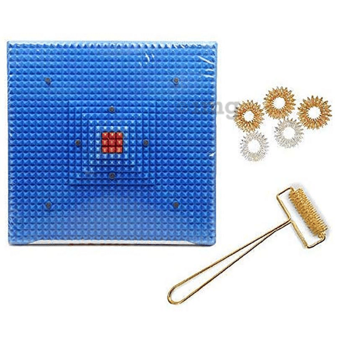 Dominion Care Pain Relief Health Kit (Copper Mat, Acupressure Roller, Acupressure Rings)