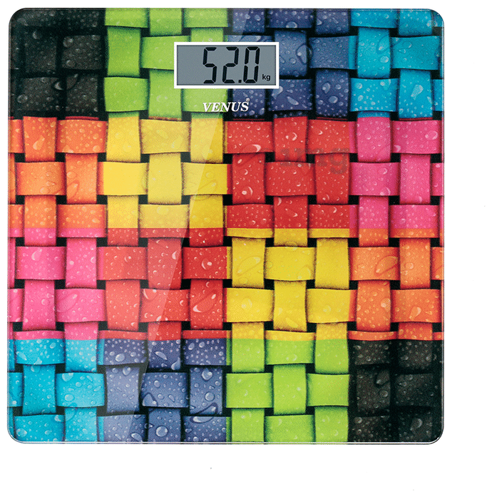 Venus Prime Lightweight ABS Digital/LCD Personal Health Body Weight Weighing Scale Multicolor Weave