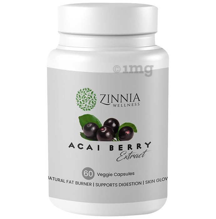 Zinnia Wellness Acai Berry Extract Veggie Capsule