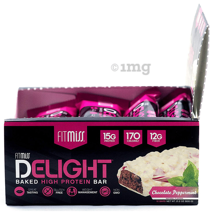 Muscle Pharm Fitmiss Delight Protein Bars Chocolate Peppermint