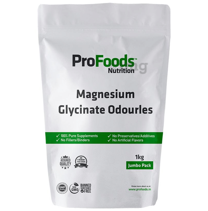 ProFoods Magnesium Glycinate Odourles for Overall Health Powder