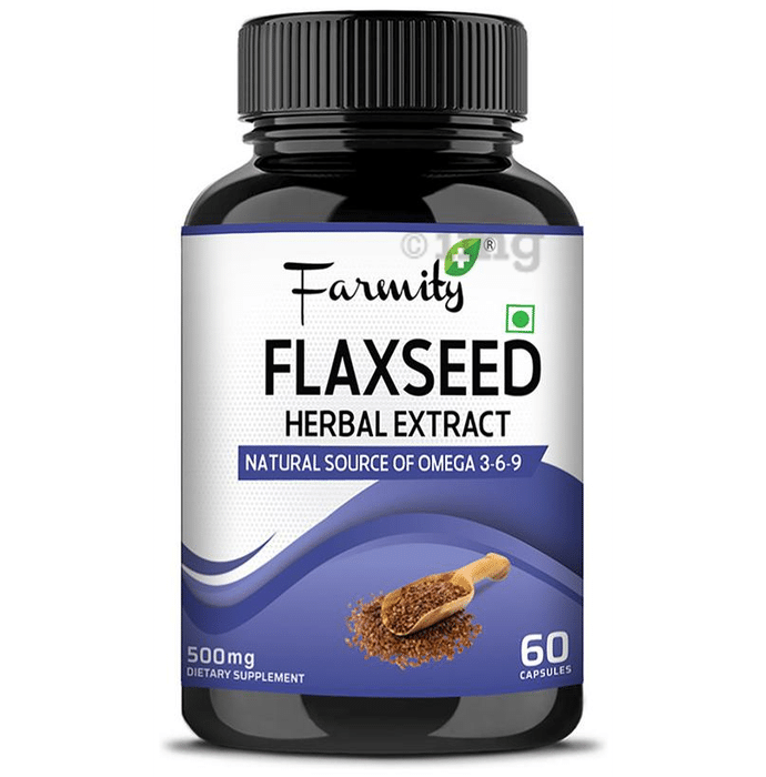 Farmity Flaxseed Extract 500mg Capsule