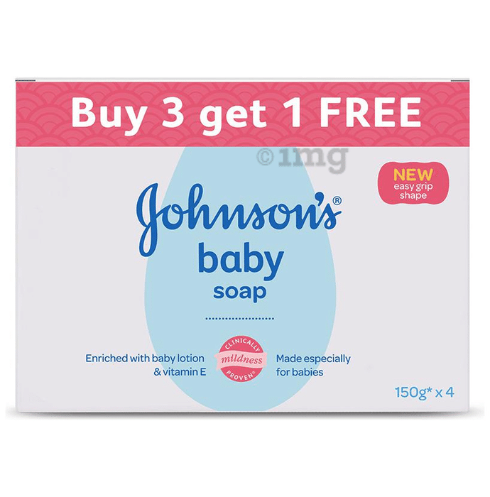 Johnson's Baby Soap (150gm Each) Buy 3 Get 1 Free