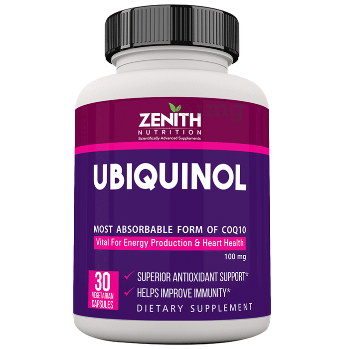 Zenith Nutrition Ubiquinol 100mg Vegetarian Capsule
