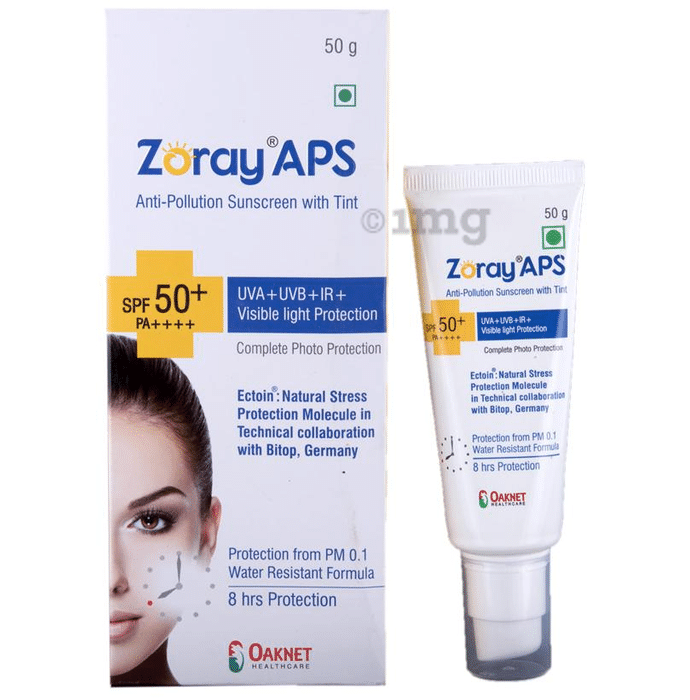 Zoray APS SPF 50+ Anti-Pollution Sunscreen with Tint PA++++ Gel