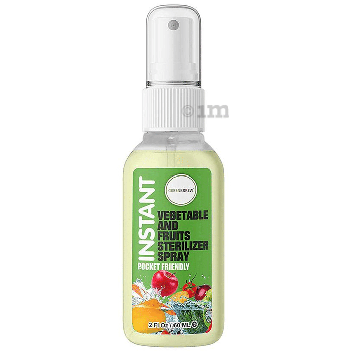 Green Brrew Instant Vegetable and Fruits Sterilizer Spray (60ml Each)