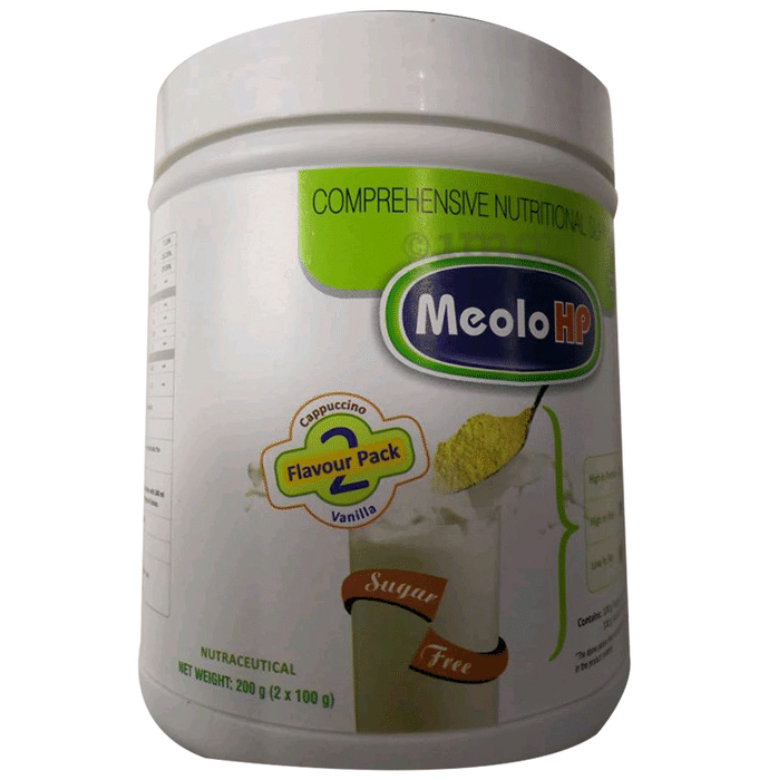 Meolo HP 2 Flavour Pack (100gm Each) Cappuccino+Vanilla Sugar Free