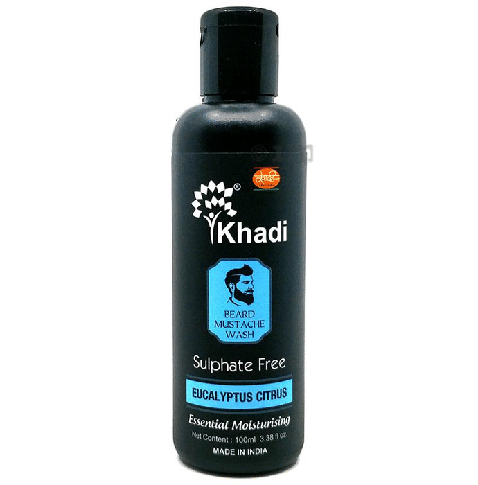 Khadi India Beard Mustache Wash Eucalyptus Citrus