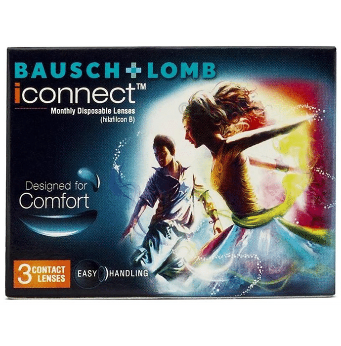 Bausch + Lomb iConnect Contact Lens Optical Power -5.25 Transparent Spherical