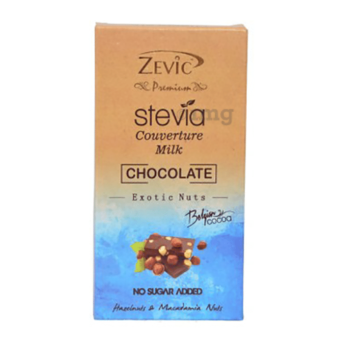 Zevic Milk Couverture Chocolate with Stevia- Macadamia & Hazelnut