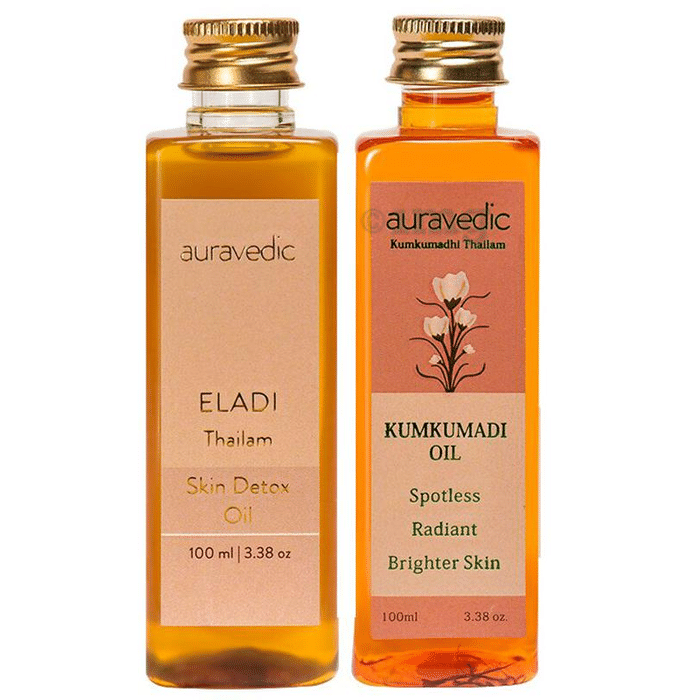 Auravedic Combo Pack of Eladi Thailam & Kumkumadi Oil (100ml Each)