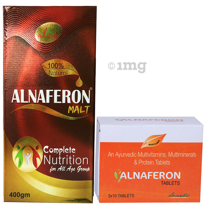 Alnavedic Combo Pack of Alnaferon Malt 400gm & Alnaferon 50 Tablet