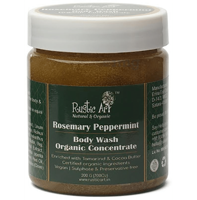 Rustic Art Organic Concentrate Body Wash Rosemary Peppermint