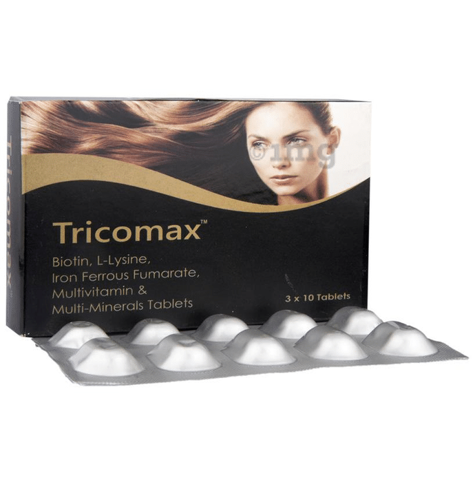 Tricomax Tablet: Buy strip of 30 tablets at best price in India | 1mg