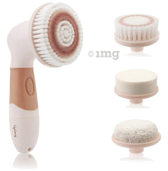 Lifelong LLM126 Electric Portable Face Cleanser and Massager Brush with 4 Brush Heads