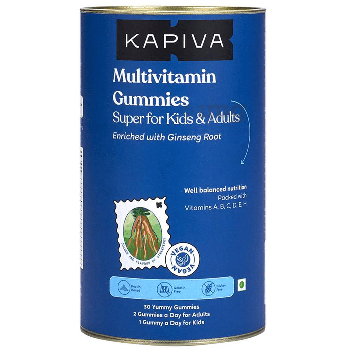 Kapiva Multivitamin Gummies Super for Kids and Adults Enriched with Ginseng Root