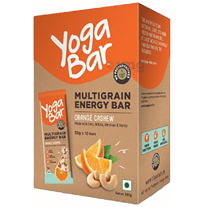Yoga Bar Multigrain Protein Energy Bar | Flavour Orange Cashew