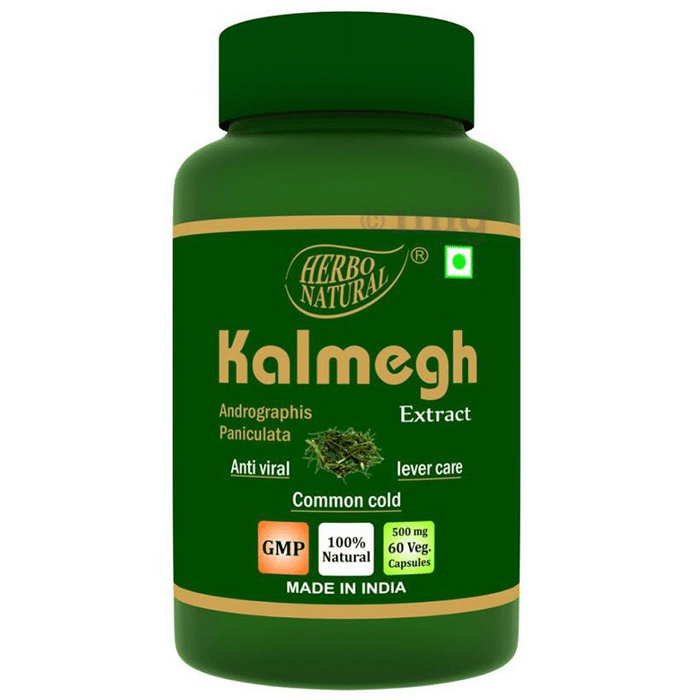 Herbo Natural Kalmegh (Andrographis Paniculata) Extract 500mg Veg Capsule