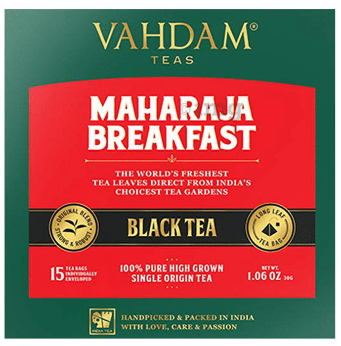 Vahdam Maharaja Breakfast Teas Black Tea (2gm Each)