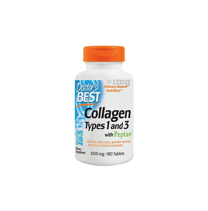 Doctor's Best Collagen Types 1 and 3 1000mg Tablet with Peptan