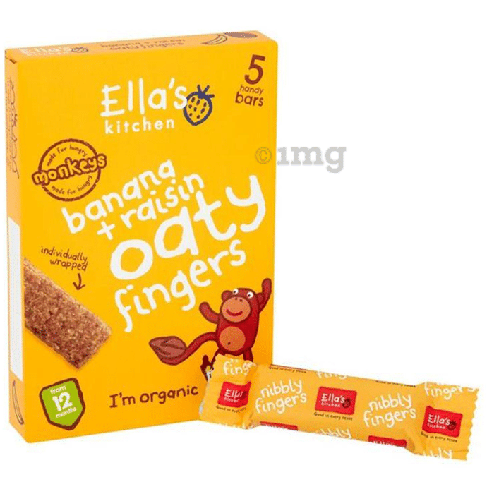 Ella's Kitchen Oaty Fingers (25gm Each) Banana & Raisin