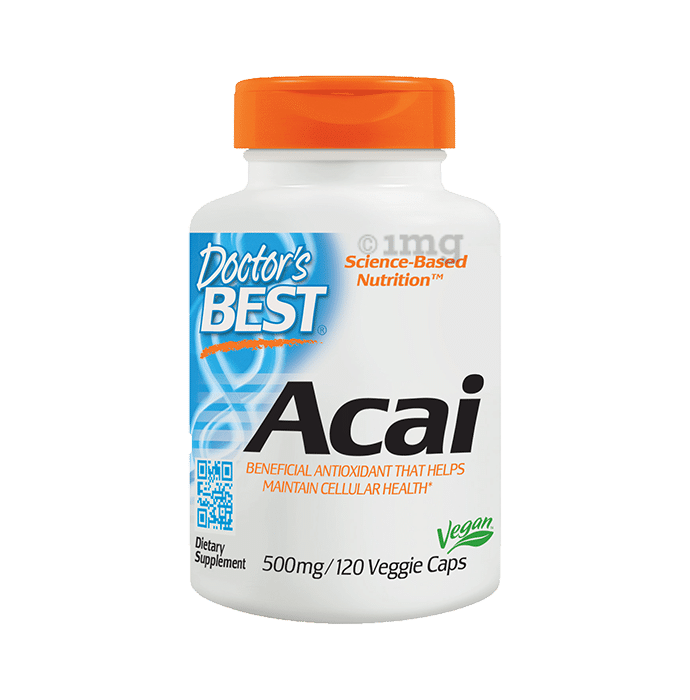 Doctor's Best Acai 500mg Veggie Capsule | For Cellular Health