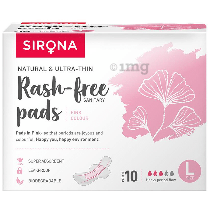 Sirona Natural & Ultra-Thin  Rash-Free Sanitary Pads Large
