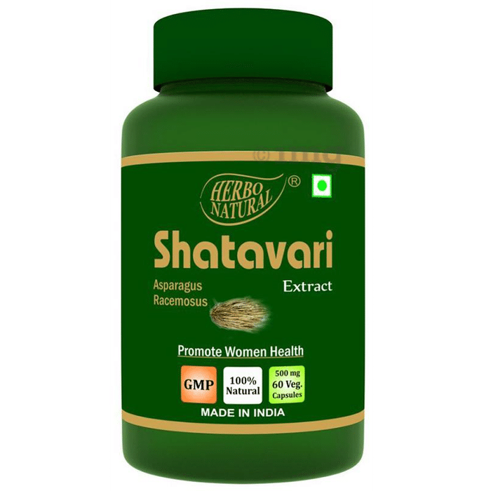 Herbo Natural Shatavari (Asparagus Racemosus) Extract 500mg Veg Capsule