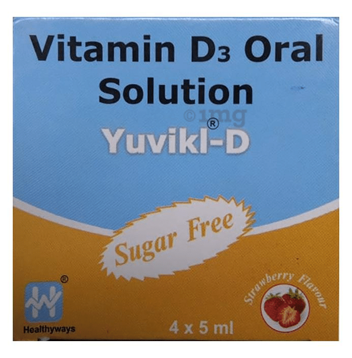 Yuvikl-D Oral Solution Strawberry Sugar Free