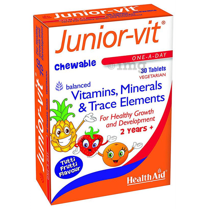 Healthaid Junior-Vit Vitamins, Minerals & Trace Elements Tutti Frutti Tablet