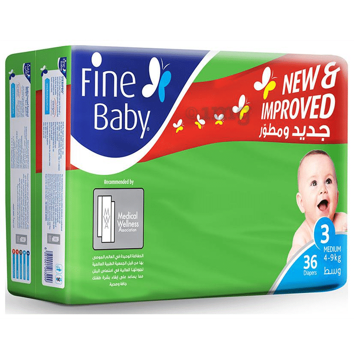 Yumi Global Fine Baby New & Improved Diaper- Economy Pack Medium